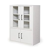 Amazon｜LITENStaD 食器棚 ガラスキャビネット 幅60cm × 奥行30cm × 高